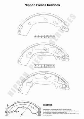 H350I16 NPS Brake System Brake Shoe Set