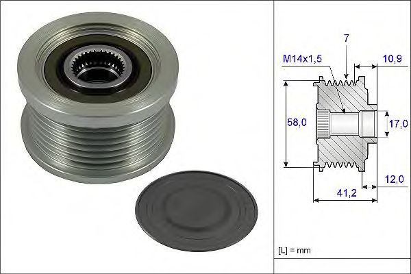 455229 FISPA Alternator Freewheel Clutch