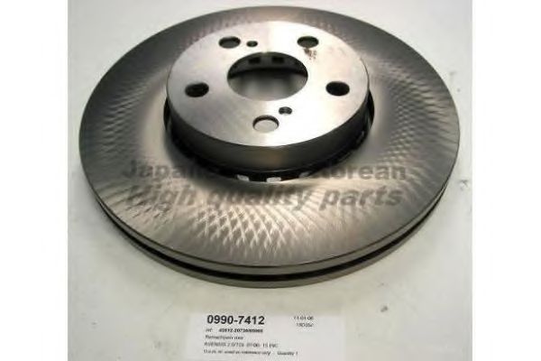 0990-7412 ASHUKI Brake System Brake Disc