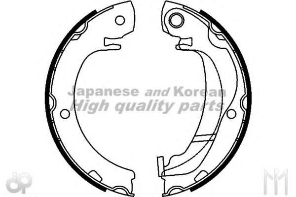 1050-9802 ASHUKI Brake System Brake Shoe Set, parking brake
