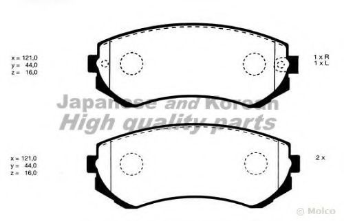 1080-0601 ASHUKI Brake Pad Set, disc brake
