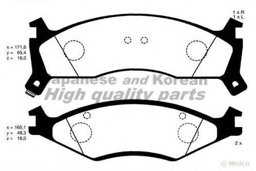 1080-2030 ASHUKI Brake Pad Set, disc brake
