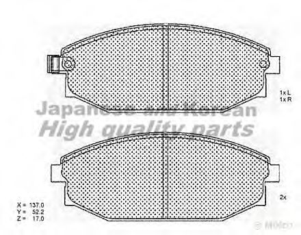 1080-3250 ASHUKI Brake Pad Set, disc brake