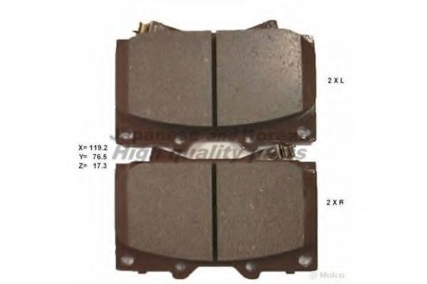 1080-7902 ASHUKI Brake Pad Set, disc brake