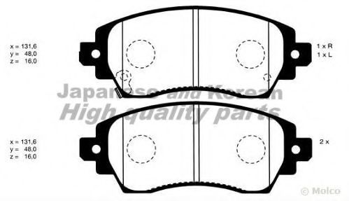 1080-9802 ASHUKI Brake System Brake Pad Set, disc brake