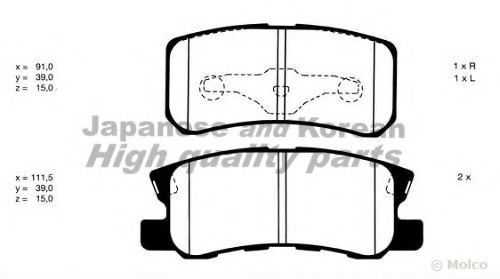 1083-0105 ASHUKI Brake Pad Set, disc brake