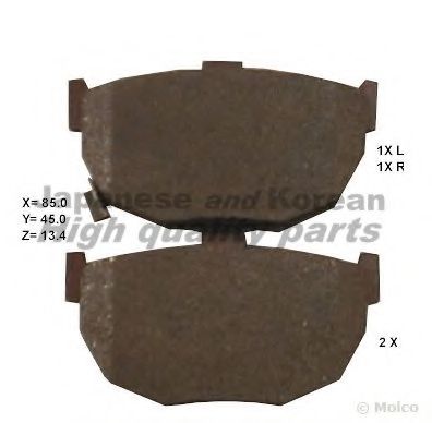 1083-5050 ASHUKI Brake Pad Set, disc brake