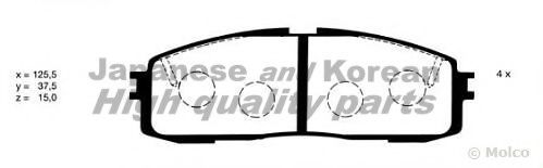 1083-6002 ASHUKI Brake Pad Set, disc brake