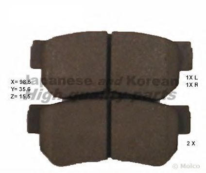 1083-9050 ASHUKI Brake Pad Set, disc brake