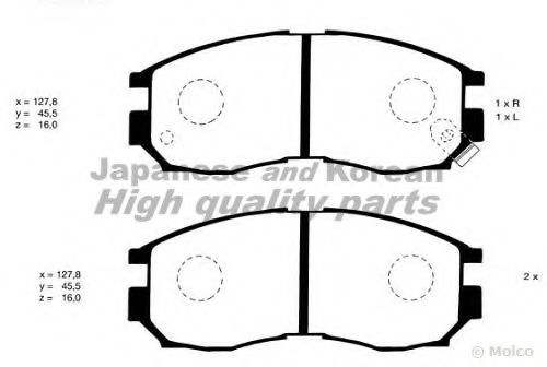 C003-01 ASHUKI Brake System Brake Pad Set, disc brake