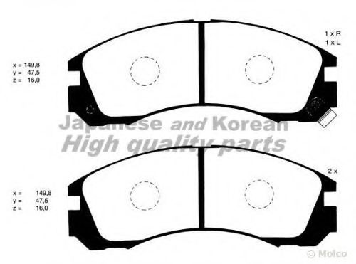 C003-05 ASHUKI Brake System Brake Pad Set, disc brake