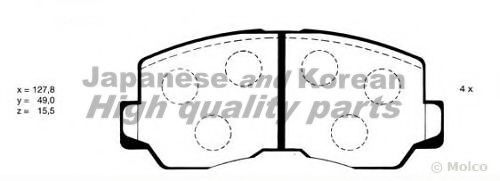 C005-01 ASHUKI Brake System Brake Pad Set, disc brake