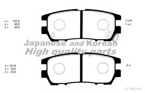 C016-05 ASHUKI Brake System Brake Pad Set, disc brake