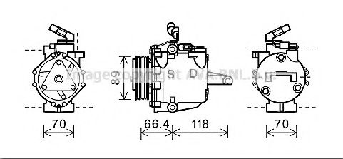 C550-39 ASHUKI Air Conditioning Compressor, air conditioning