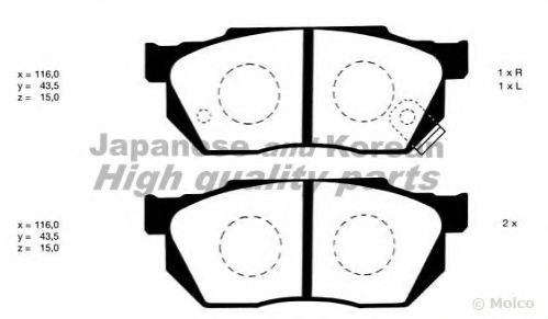 H025-07 ASHUKI Brake System Brake Pad Set, disc brake