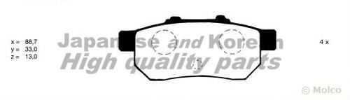 H025-13 ASHUKI Brake Pad Set, disc brake