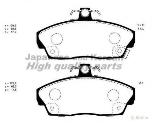 H025-17 ASHUKI Brake Pad Set, disc brake