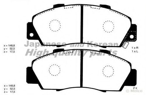 H025-42 ASHUKI Brake Pad Set, disc brake