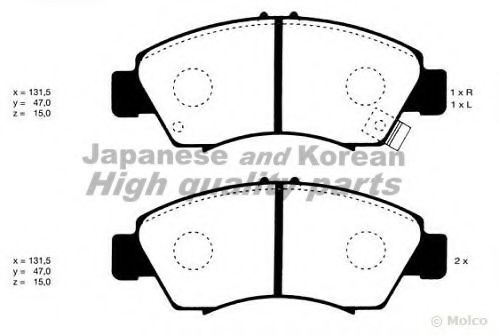 H025-50 ASHUKI Brake System Brake Pad Set, disc brake