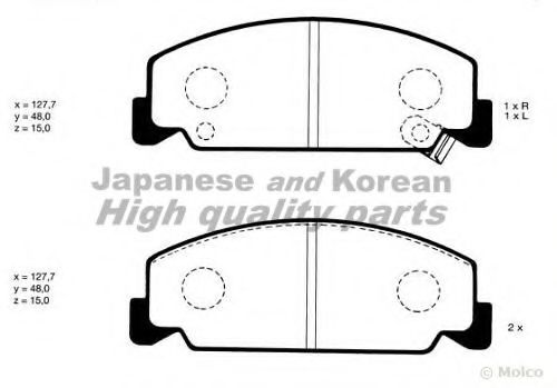 H025-80 ASHUKI Brake Pad Set, disc brake