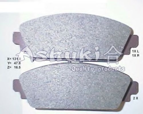 H026-08A ASHUKI Brake System Brake Pad Set, disc brake