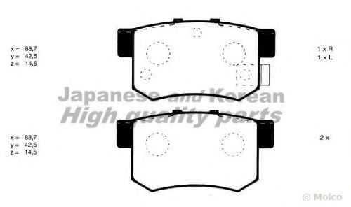 H026-22 ASHUKI Brake System Brake Pad Set, disc brake