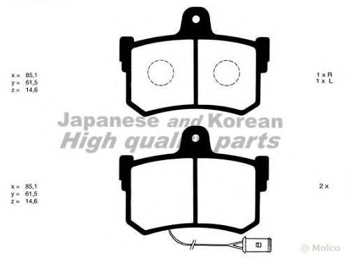 H026-26 ASHUKI Brake Pad Set, disc brake