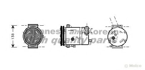 J555-02 ASHUKI Compressor, air conditioning