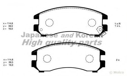 K012-05 ASHUKI Brake Pad Set, disc brake