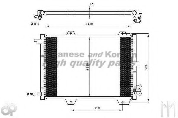 K462-02 ASHUKI Condenser, air conditioning