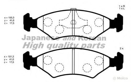 M041-11 ASHUKI Brake Pad Set, disc brake