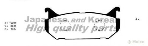 M075-05 ASHUKI Brake Pad Set, disc brake