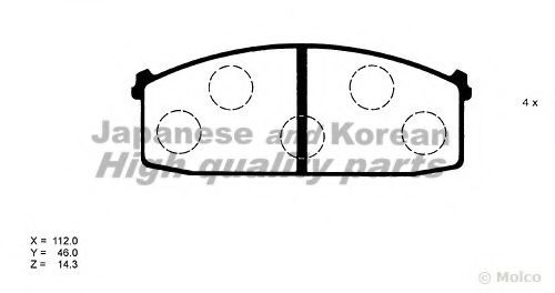 N009-05 ASHUKI Brake Pad Set, disc brake