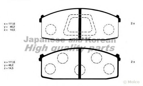N009-07 ASHUKI Brake Pad Set, disc brake