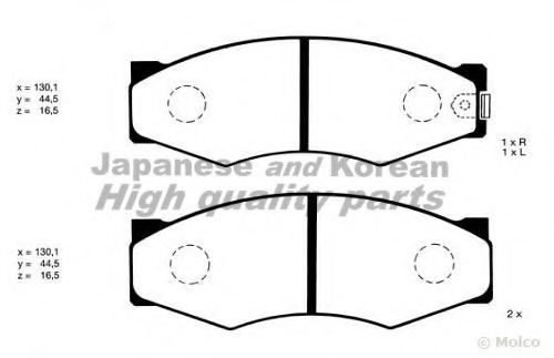 N009-10 ASHUKI Brake Pad Set, disc brake