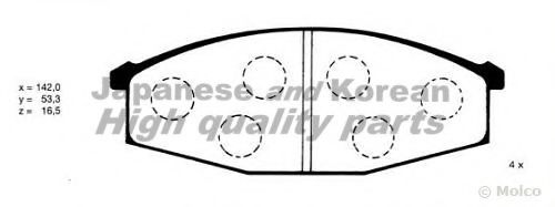 N009-50 ASHUKI Brake Pad Set, disc brake