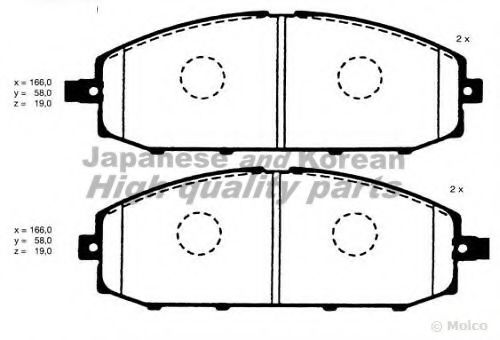N009-52 ASHUKI Brake Pad Set, disc brake