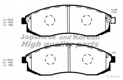 N009-62 ASHUKI Brake Pad Set, disc brake