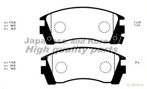 N009-65 ASHUKI Brake Pad Set, disc brake