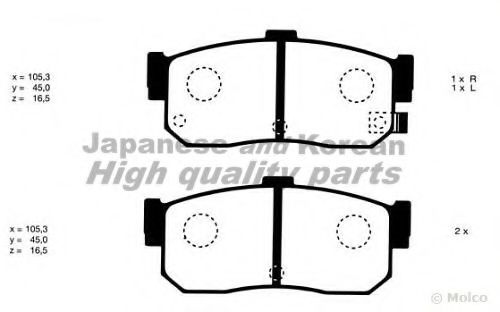 N011-00 ASHUKI Brake Pad Set, disc brake