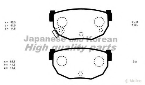 N011-73 ASHUKI Brake Pad Set, disc brake