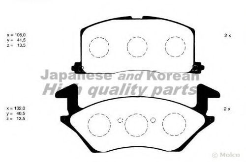 T112-10 ASHUKI Brake Pad Set, disc brake