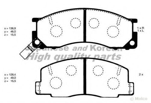 T112-43 ASHUKI Brake Pad Set, disc brake