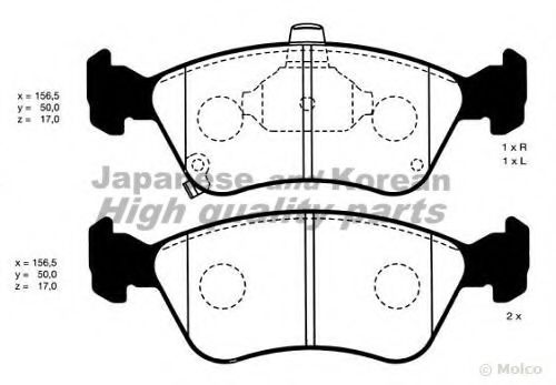 T112-57 ASHUKI Brake Pad Set, disc brake