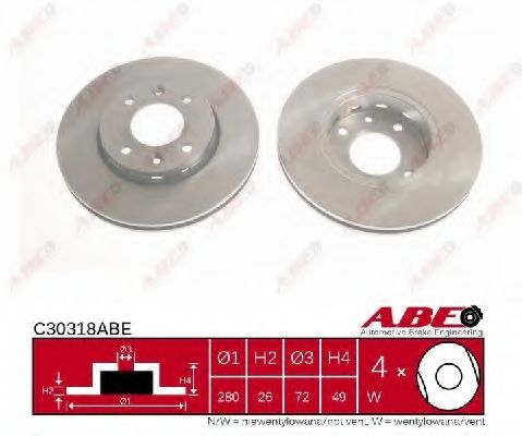 C30318ABE ABE Brake System Brake Disc