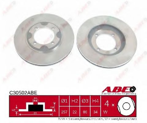 C30502ABE ABE Brake System Brake Disc