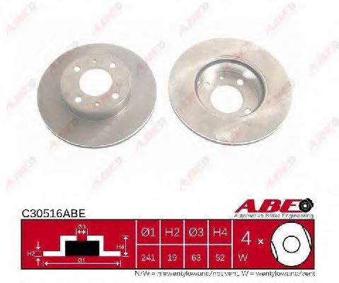 C30516ABE ABE Brake System Brake Disc