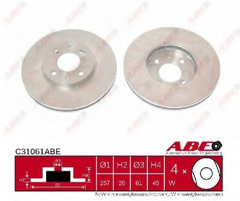 C31061ABE ABE Brake System Brake Disc