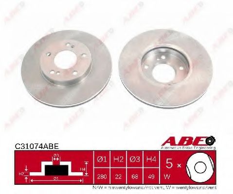 C31074ABE ABE Brake System Brake Disc