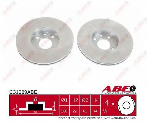 C31089ABE ABE Brake System Brake Disc